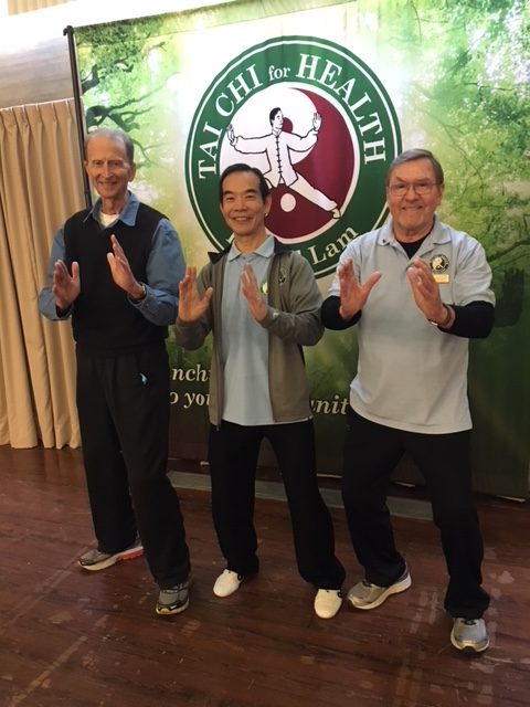 Dr. Lam, Bob Haynie, and Richard Link at Tai Chi for Rehabilitation Workshop in Black Mountain,, N.C.